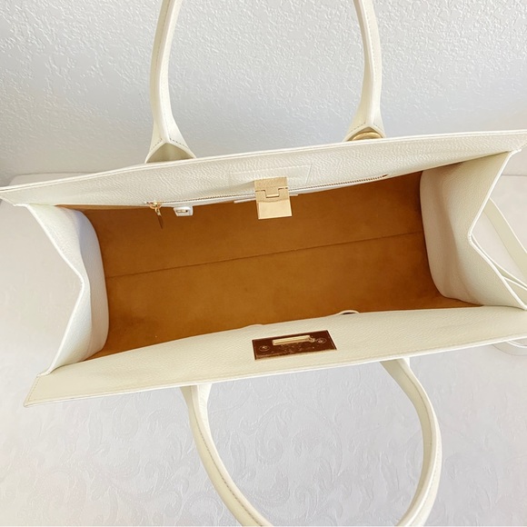 Jimmy choo white leather 2 way tote - Picture 8 of 11